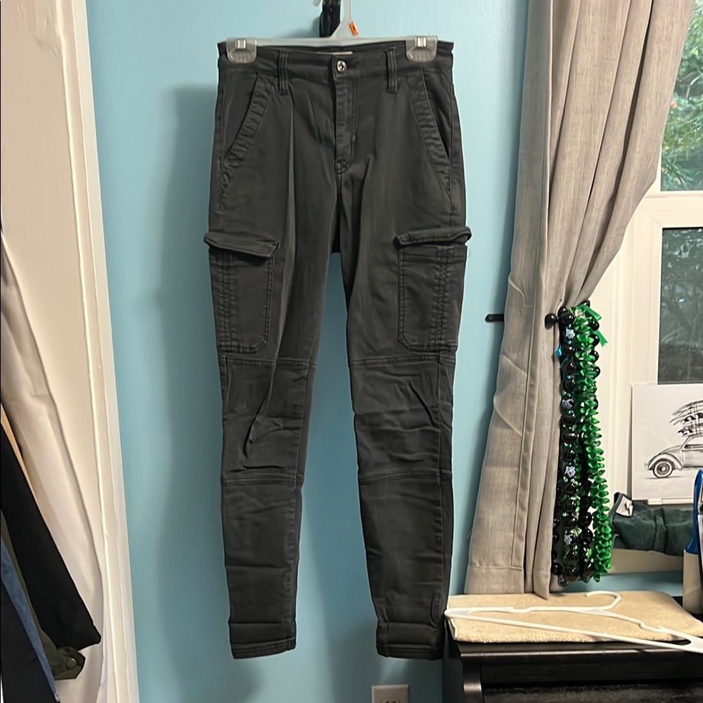 Women's Charcoal Cargo Pants